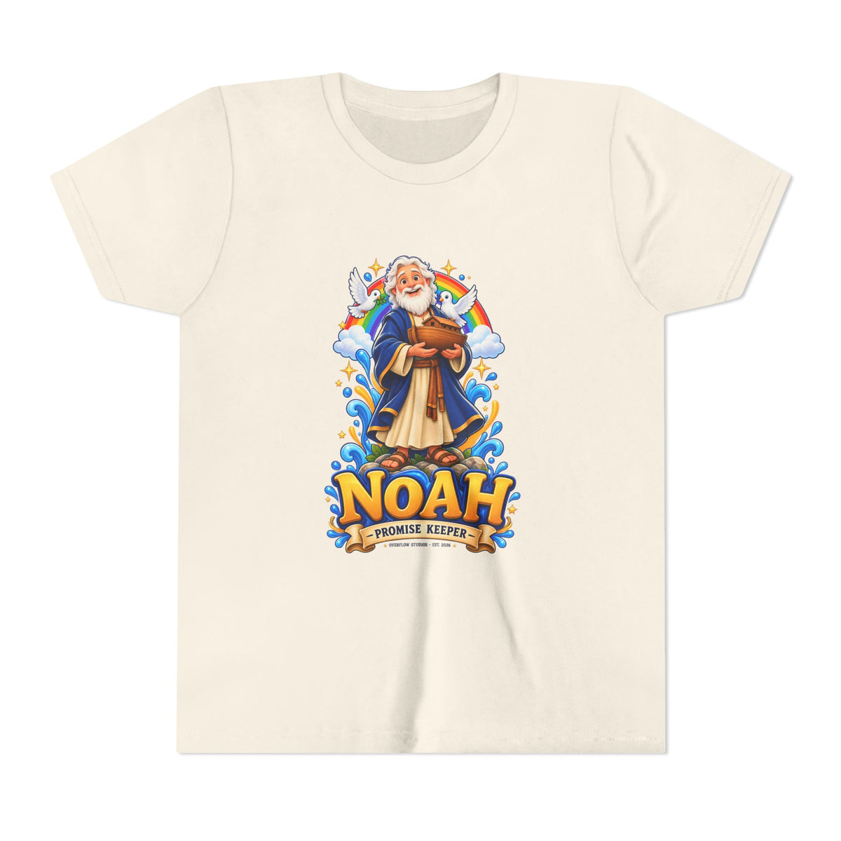 Noah Promise Keeper Youth T‑Shirt – Cute Biblical Kids Tee with Ark Design
