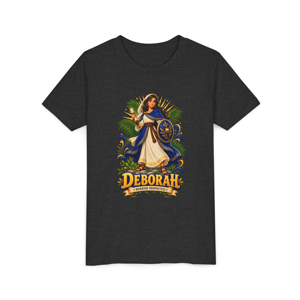 Deborah Biblical Heroine Youth Tee — "Deborah" Illustrated Name Shirt