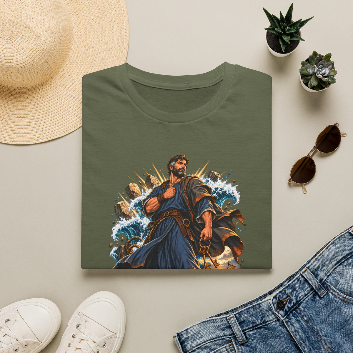 Peter The Rock Graphic T-Shirt — Inspirational Biblical Faith Tee