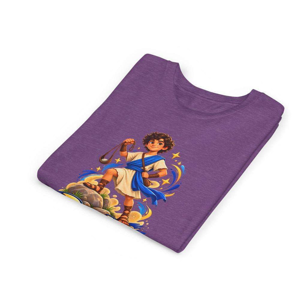 Youth Tee — “David” Biblical Kids Shirt (Courageous Little Hero)