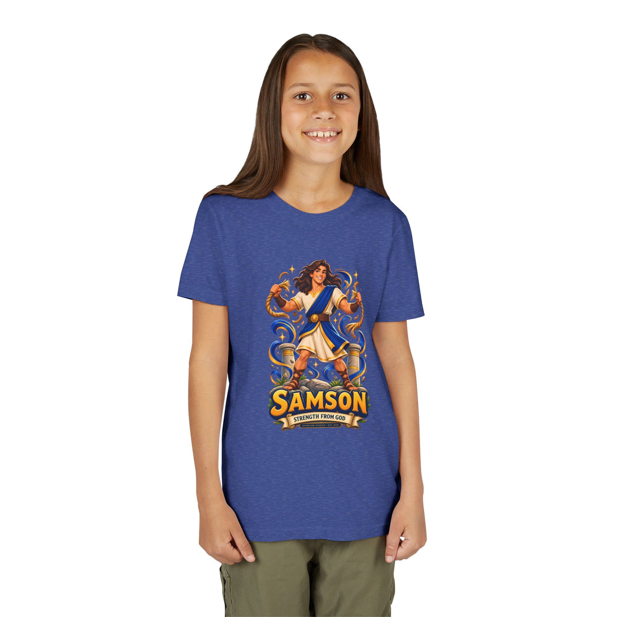 Samson Youth Tee — Biblical Hero Graphic Shirt