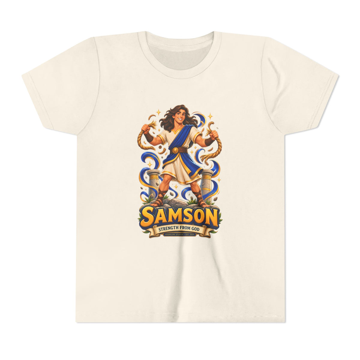 Samson Youth Tee — Biblical Hero Graphic Shirt