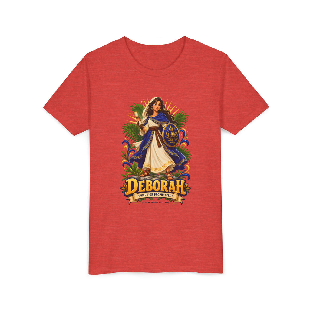 Deborah Biblical Heroine Youth Tee — "Deborah" Illustrated Name Shirt
