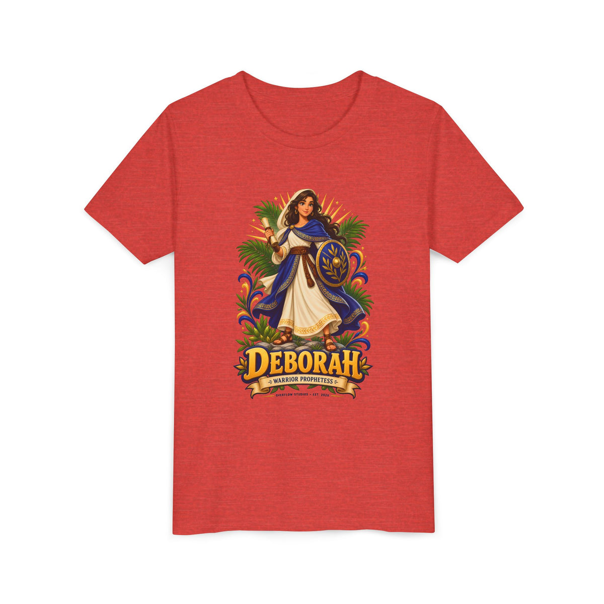 Deborah Biblical Heroine Youth Tee — "Deborah" Illustrated Name Shirt