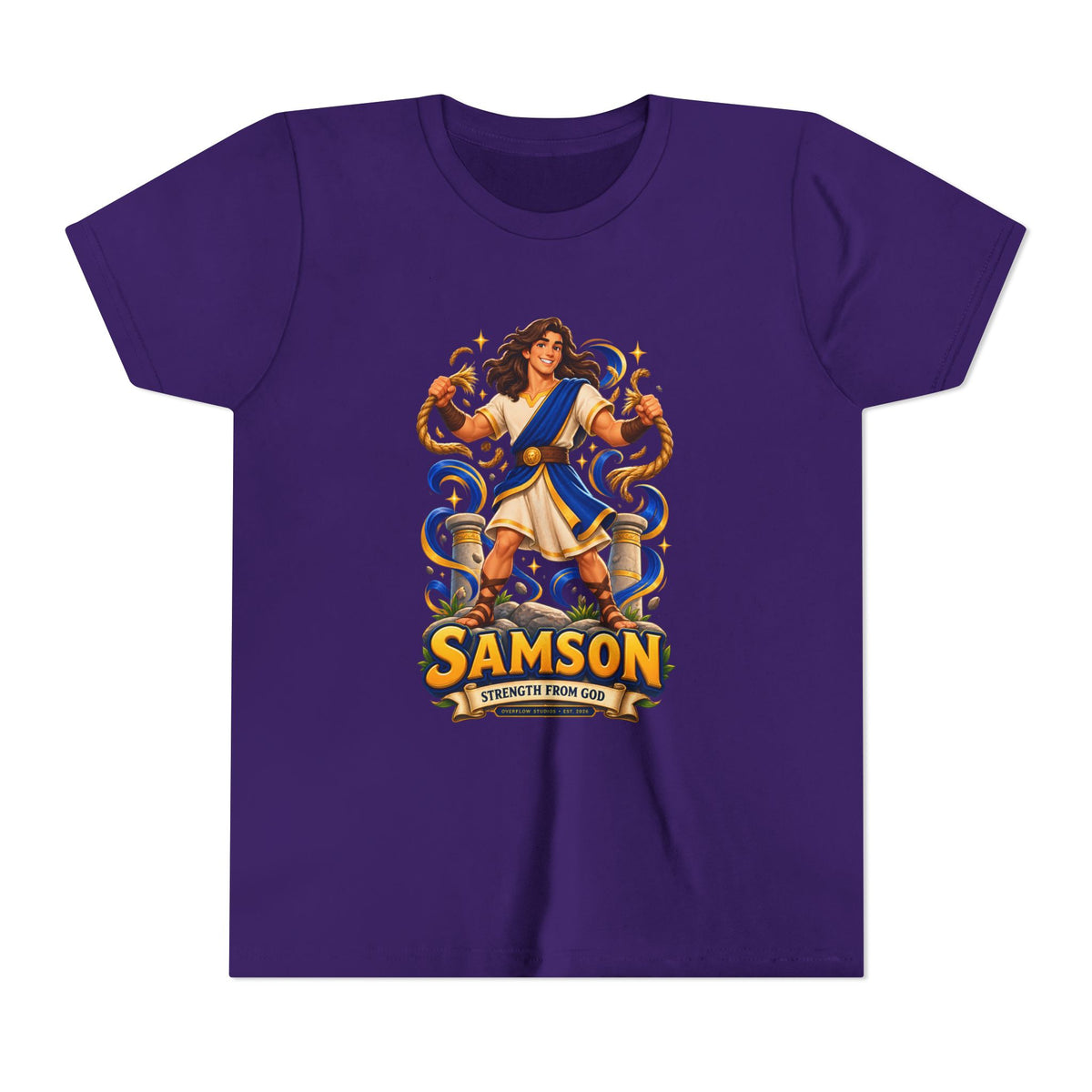 Samson Youth Tee — Biblical Hero Graphic Shirt