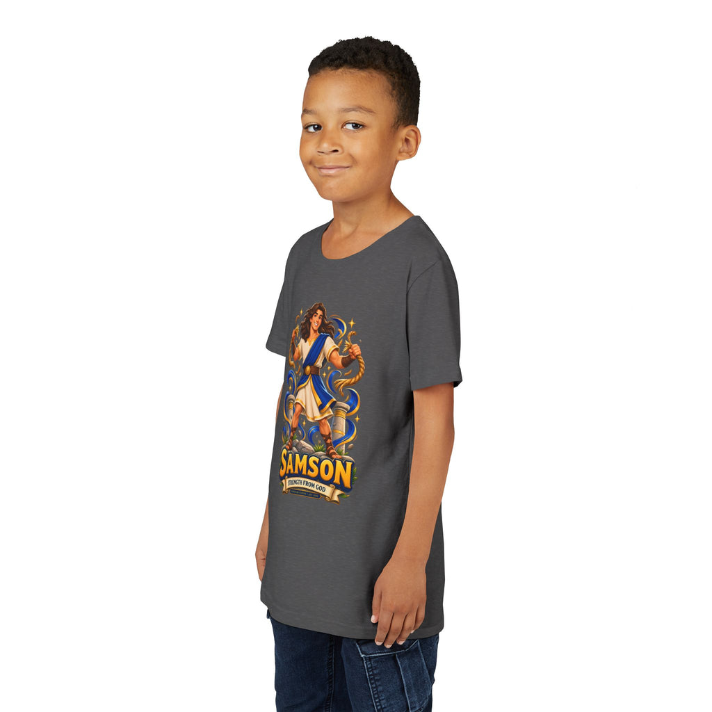 Samson Youth Tee — Biblical Hero Graphic Shirt