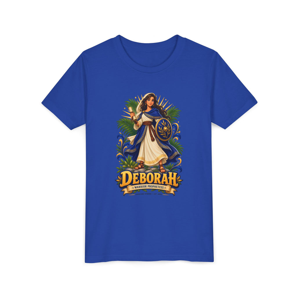 Deborah Biblical Heroine Youth Tee — "Deborah" Illustrated Name Shirt