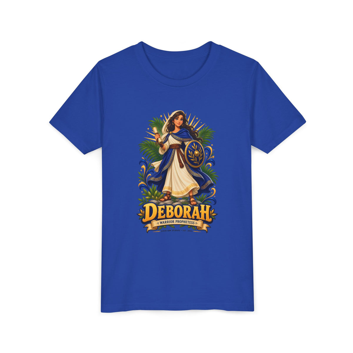 Deborah Biblical Heroine Youth Tee — "Deborah" Illustrated Name Shirt