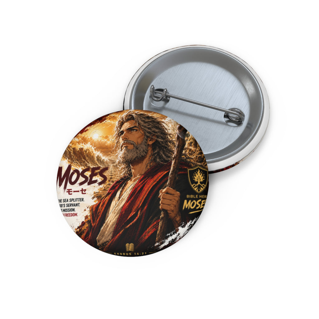 Moses Bible Pin Button — Inspirational Religious Lapel Pin