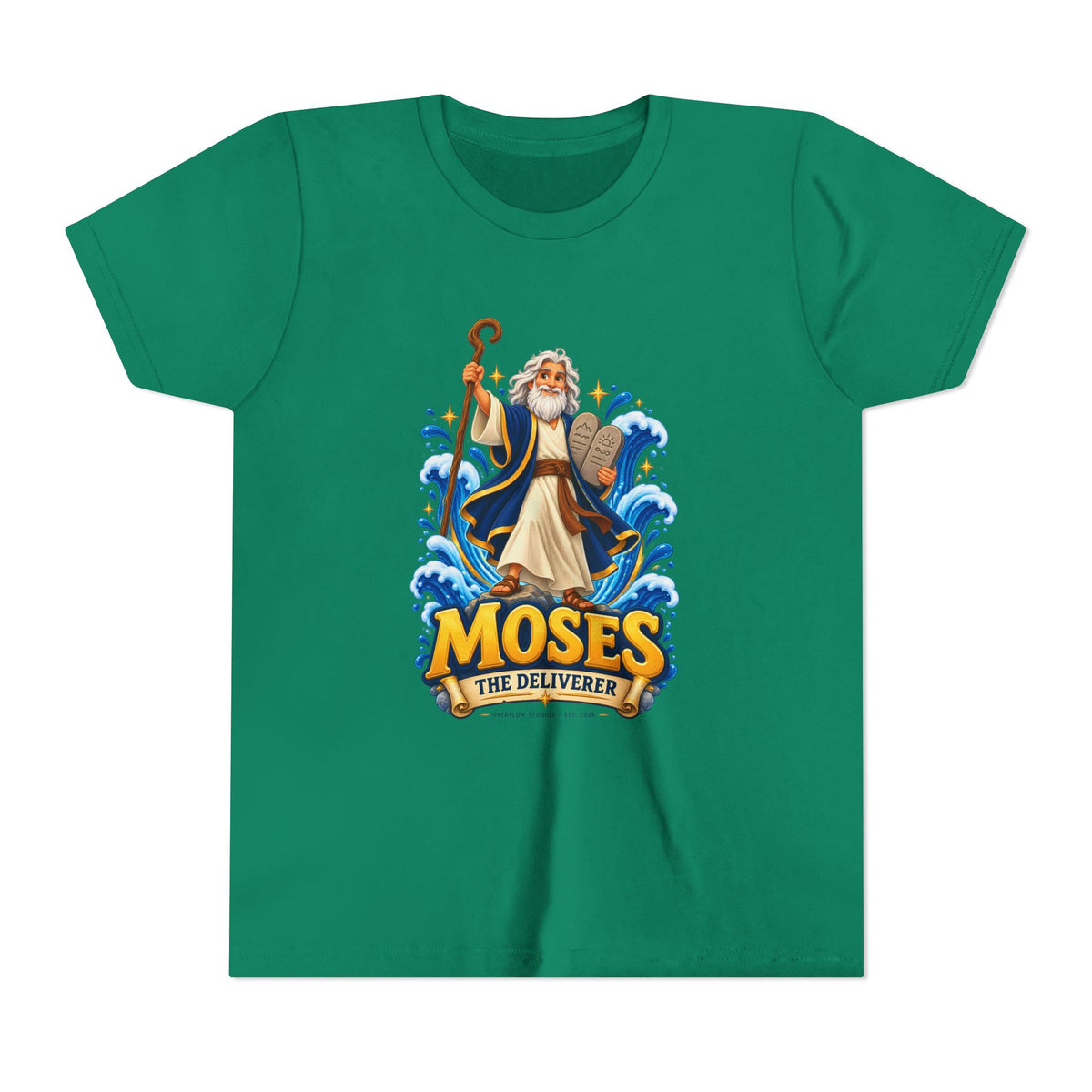 Youth Tee — "Moses The Deliverer" Kids Christian T-Shirt