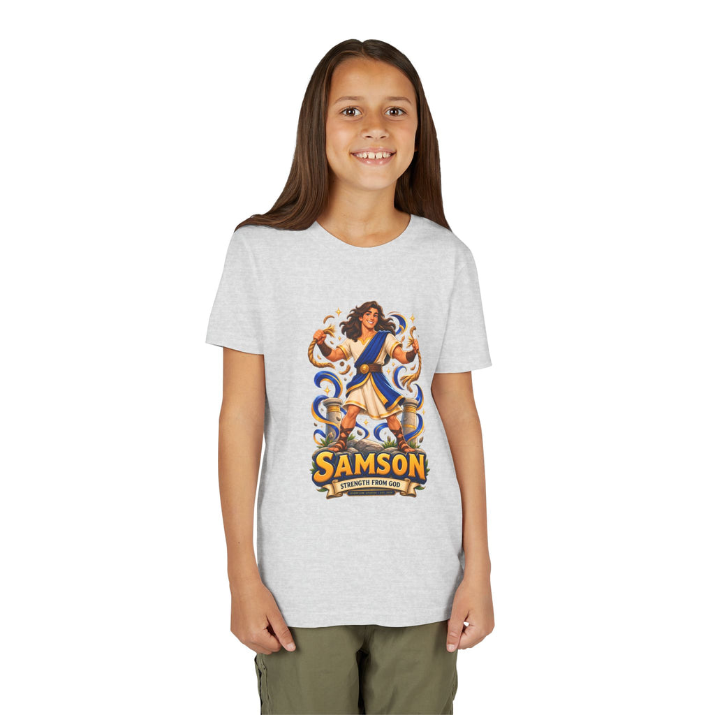 Samson Youth Tee — Biblical Hero Graphic Shirt