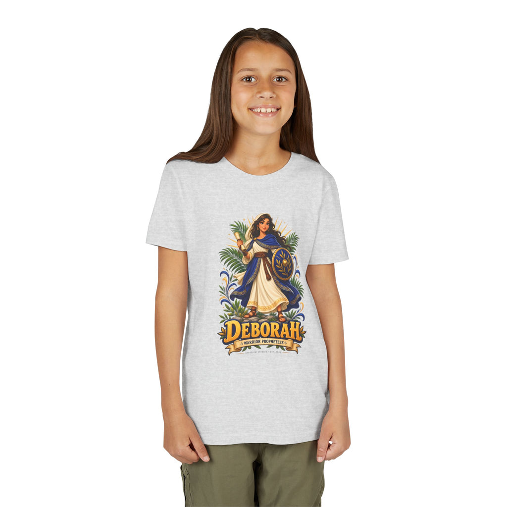 Deborah Biblical Heroine Youth Tee — "Deborah" Illustrated Name Shirt