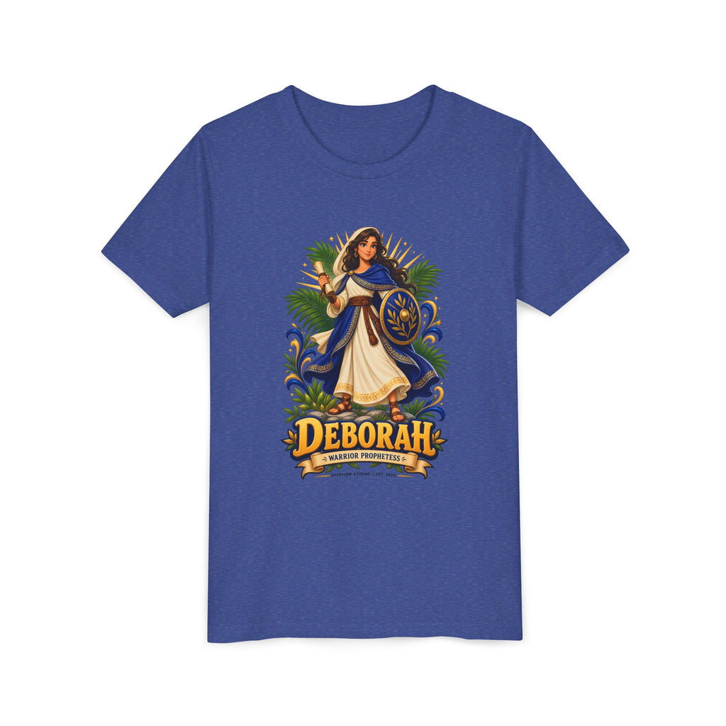 Deborah Biblical Heroine Youth Tee — "Deborah" Illustrated Name Shirt