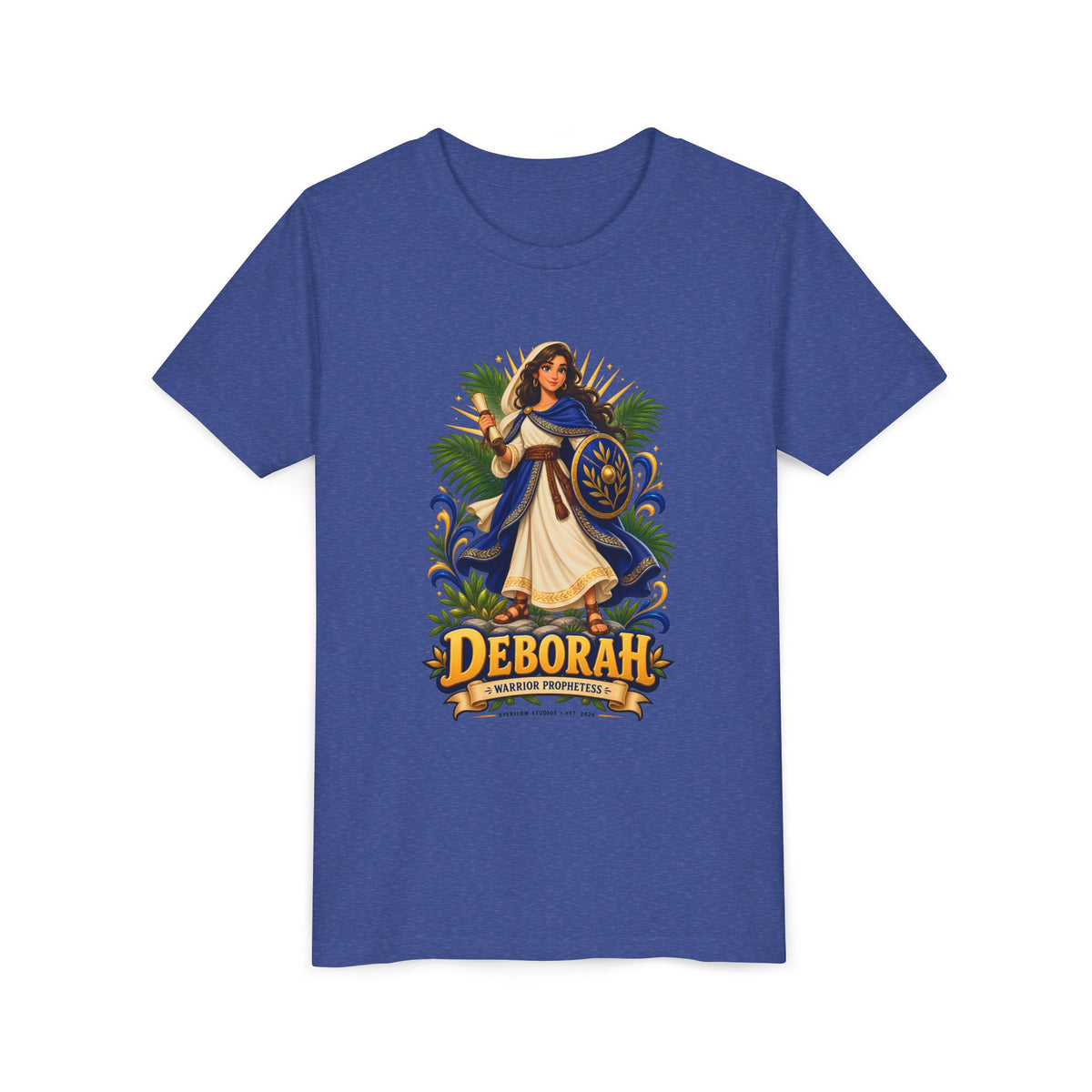 Deborah Biblical Heroine Youth Tee — "Deborah" Illustrated Name Shirt