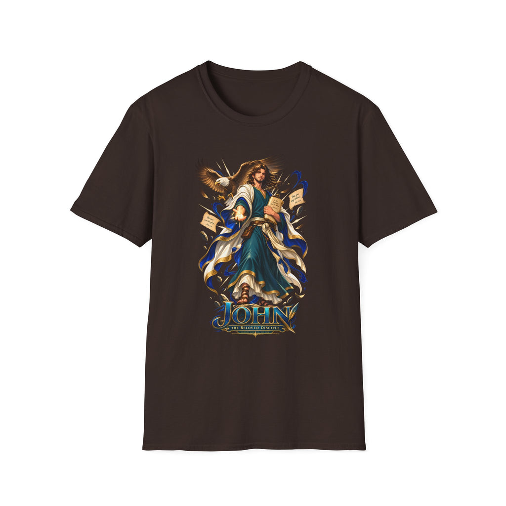 John T-Shirt — Inspirational Archangel Design with Eagle & Scrolls