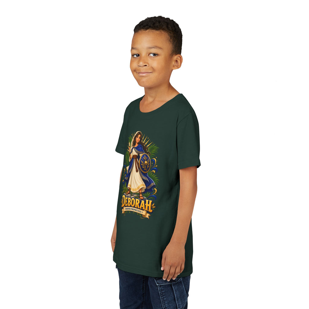 Deborah Biblical Heroine Youth Tee — "Deborah" Illustrated Name Shirt