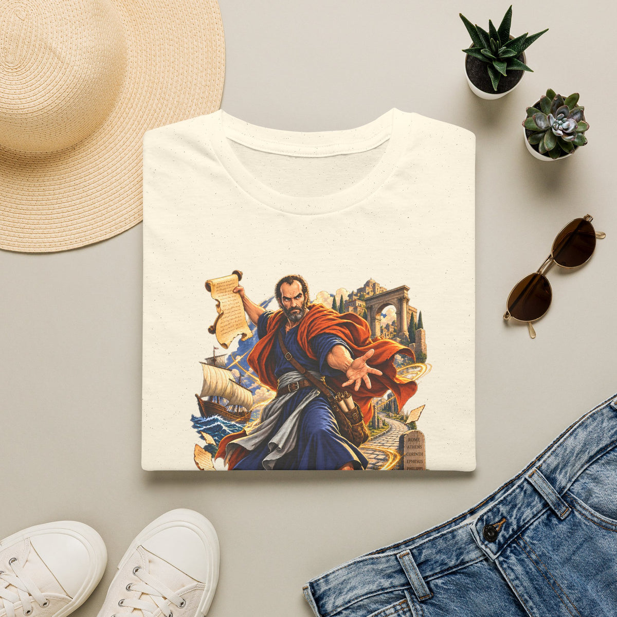 Paul Apostle Graphic T-Shirt — Vintage Biblical Illustration Tee