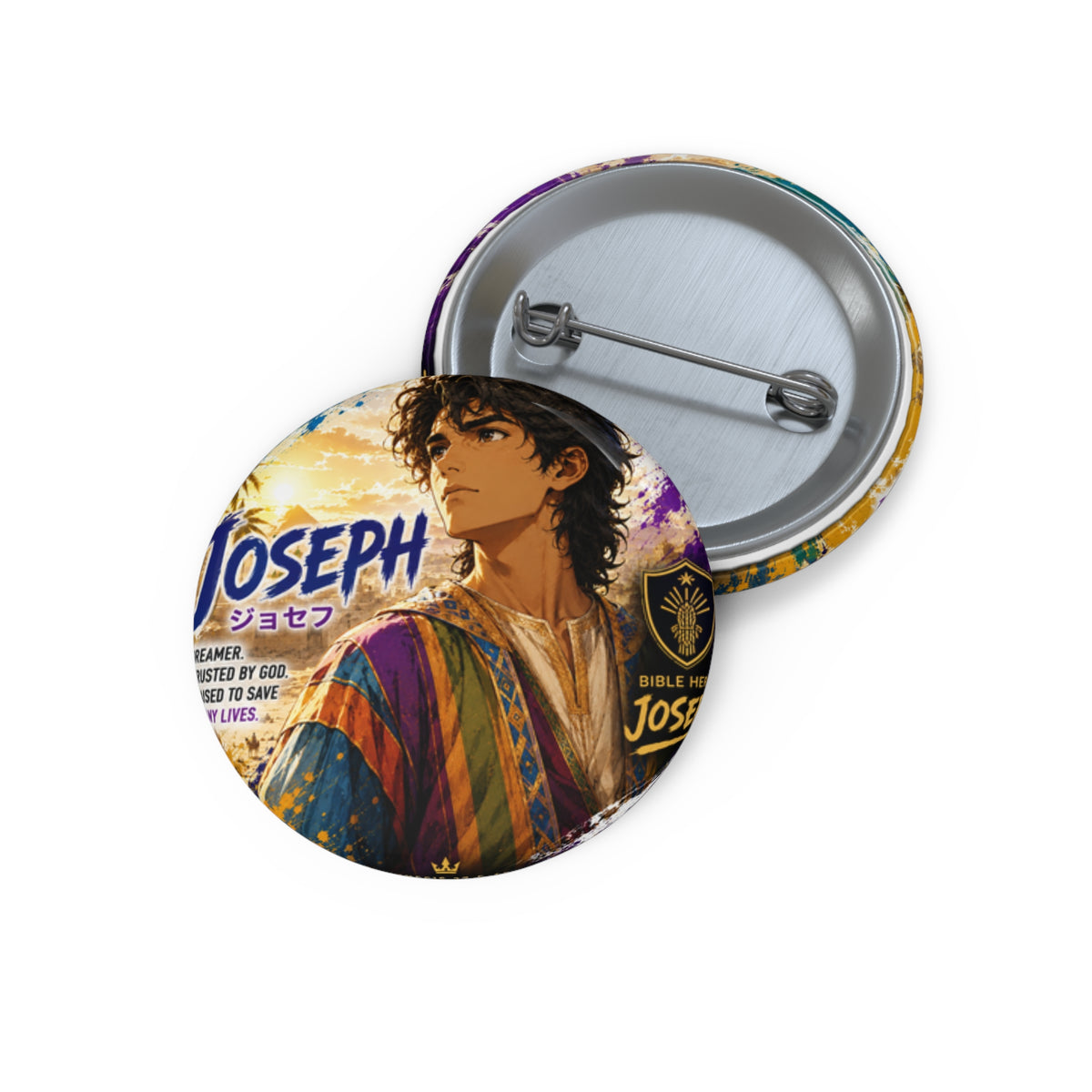 Joseph Anime Character Pin Button — Colorful Cloak Badge for Jackets, Backpacks & Collectors