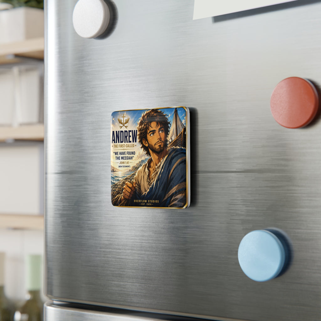 Andrew Disciple Porcelain Magnet — "We Have Found the Messiah" John 1:41 Religious Home Decor