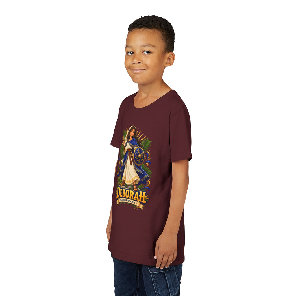 Deborah Biblical Heroine Youth Tee — "Deborah" Illustrated Name Shirt
