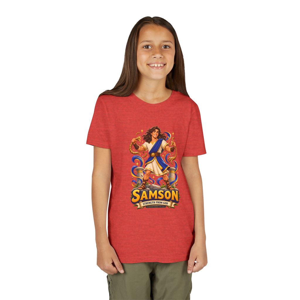 Samson Youth Tee — Biblical Hero Graphic Shirt
