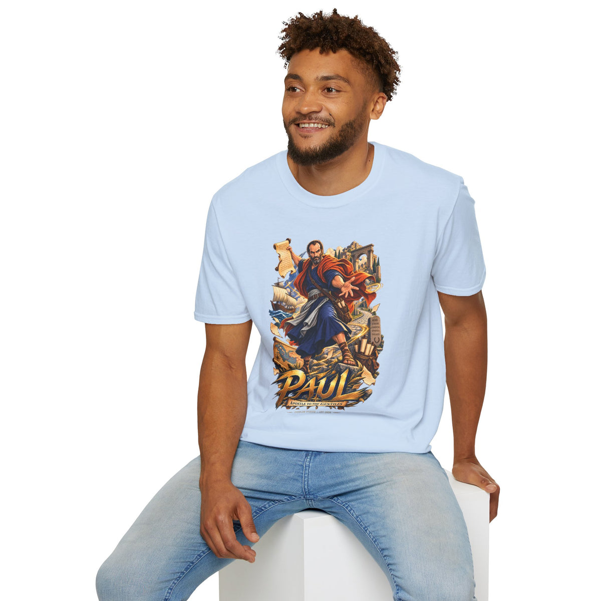 Paul Apostle Graphic T-Shirt — Vintage Biblical Illustration Tee