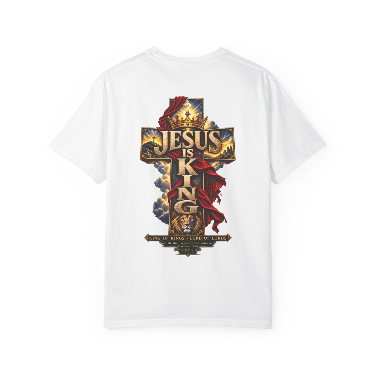 Jesus Is King Graphic T-Shirt — Christian Cross Faith Tee