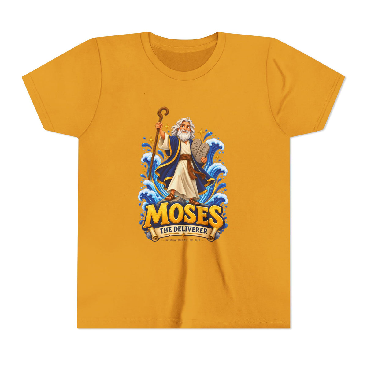 Youth Tee — "Moses The Deliverer" Kids Christian T-Shirt