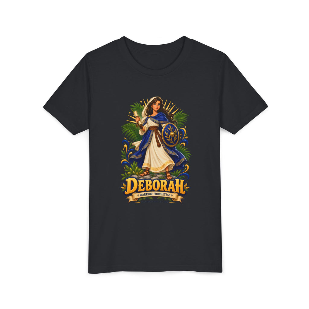 Deborah Biblical Heroine Youth Tee — "Deborah" Illustrated Name Shirt