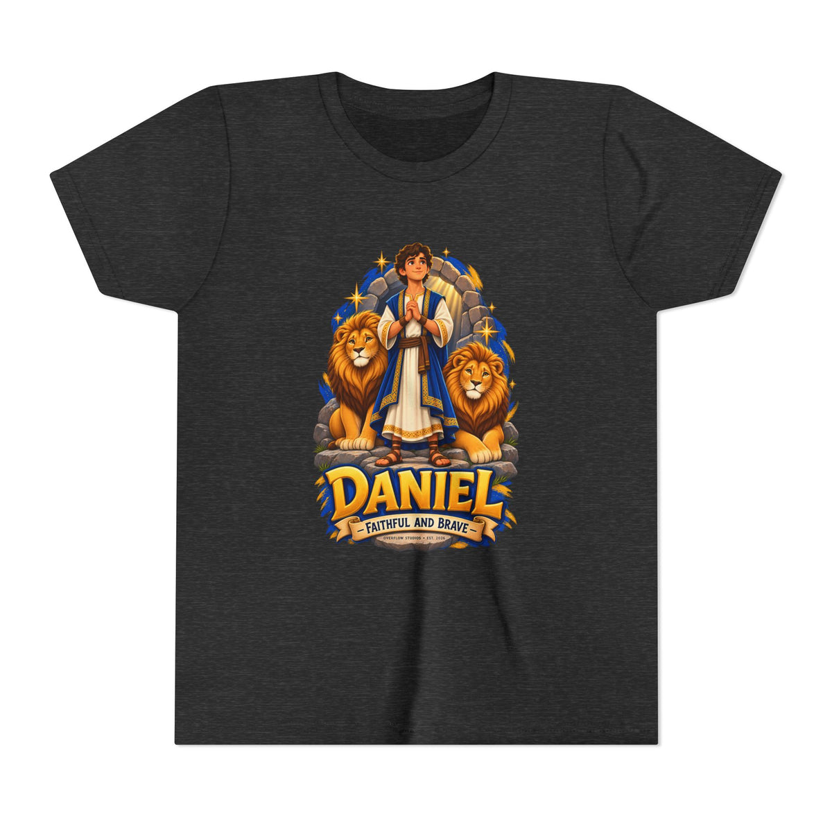 Youth Tee — Daniel Lion of Faith Kids Shirt ("Daniel: Faithful and Brave")
