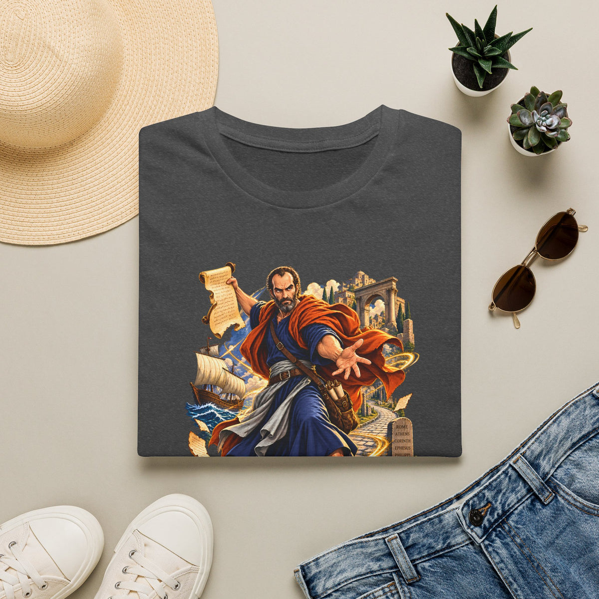 Paul Apostle Graphic T-Shirt — Vintage Biblical Illustration Tee