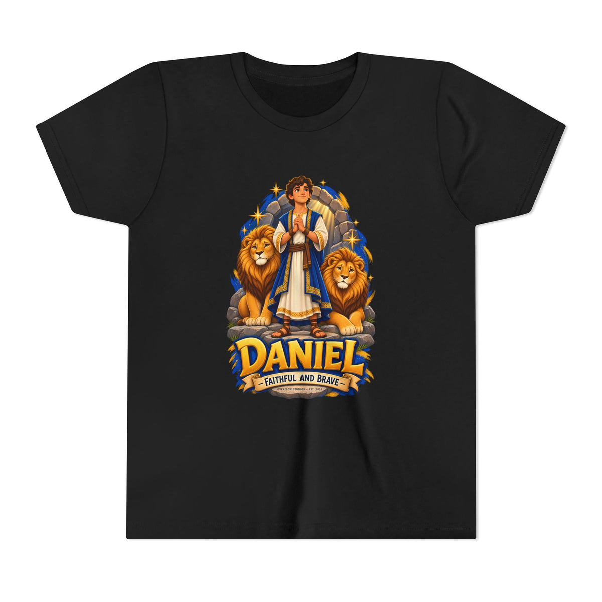 Youth Tee — Daniel Lion of Faith Kids Shirt ("Daniel: Faithful and Brave")