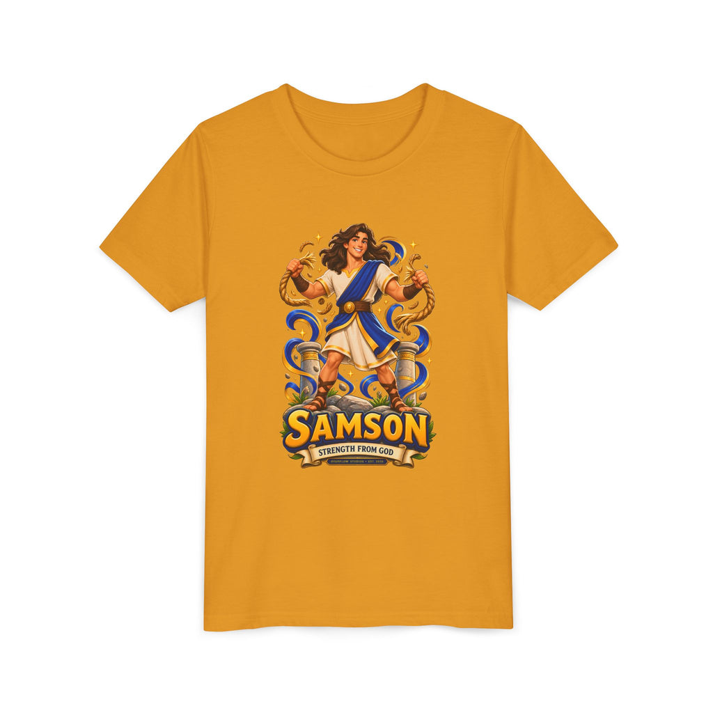 Samson Youth Tee — Biblical Hero Graphic Shirt