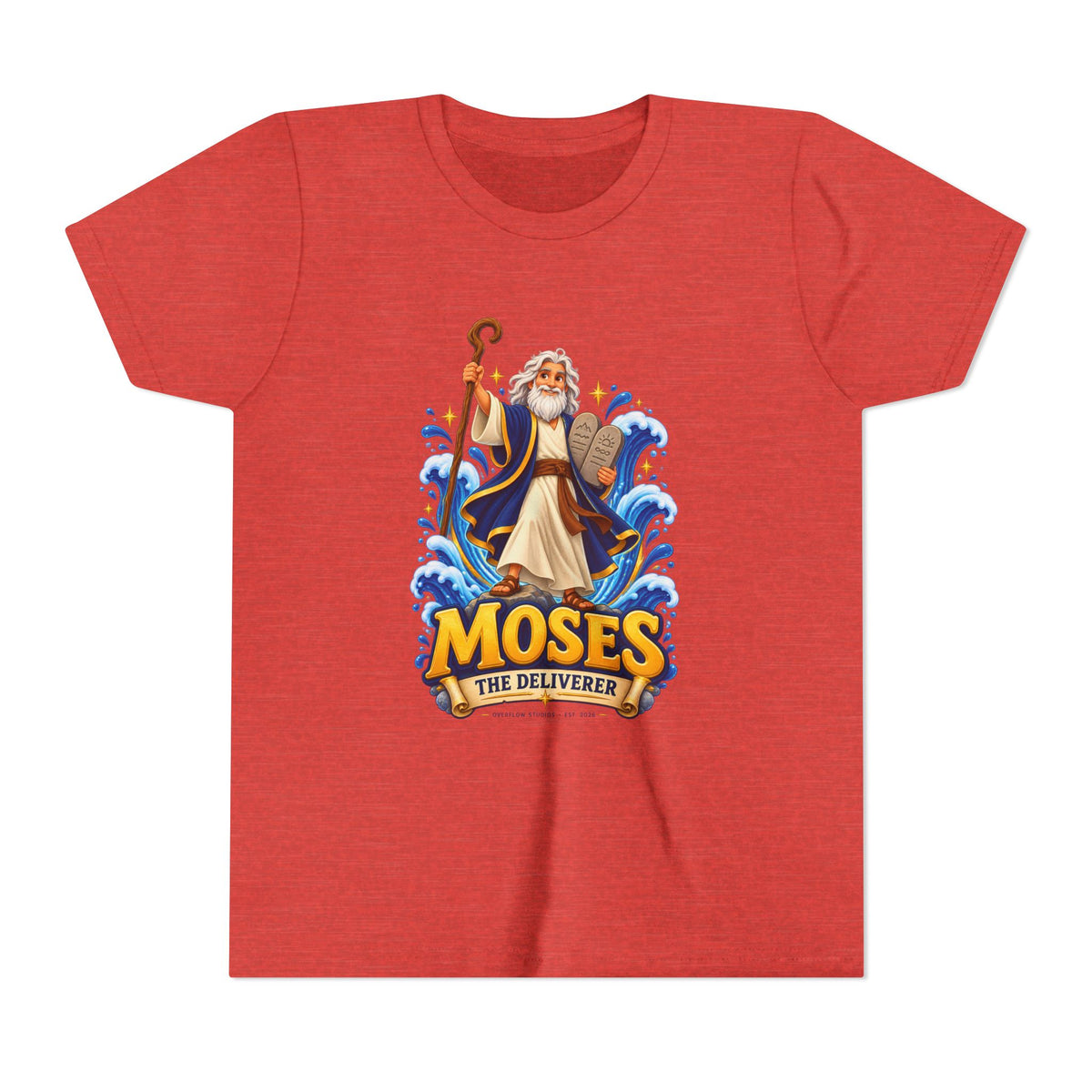 Youth Tee — "Moses The Deliverer" Kids Christian T-Shirt