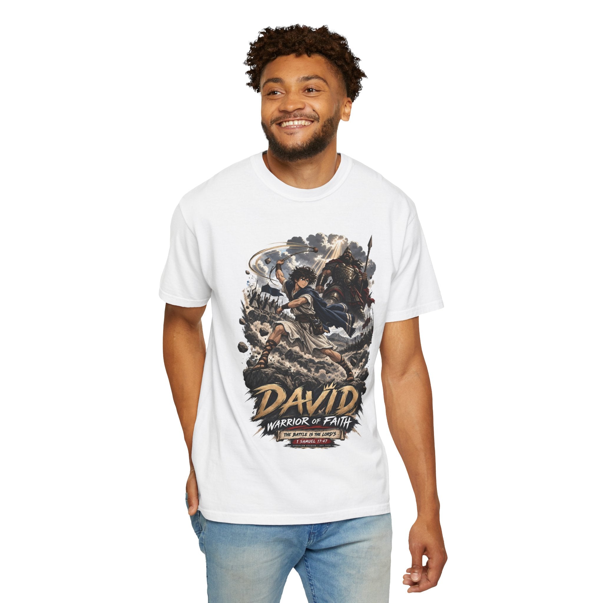 DAVID: WARRIOR OF FAITH // PREMIUM HEAVYWEIGHT GRAPHIC TEE