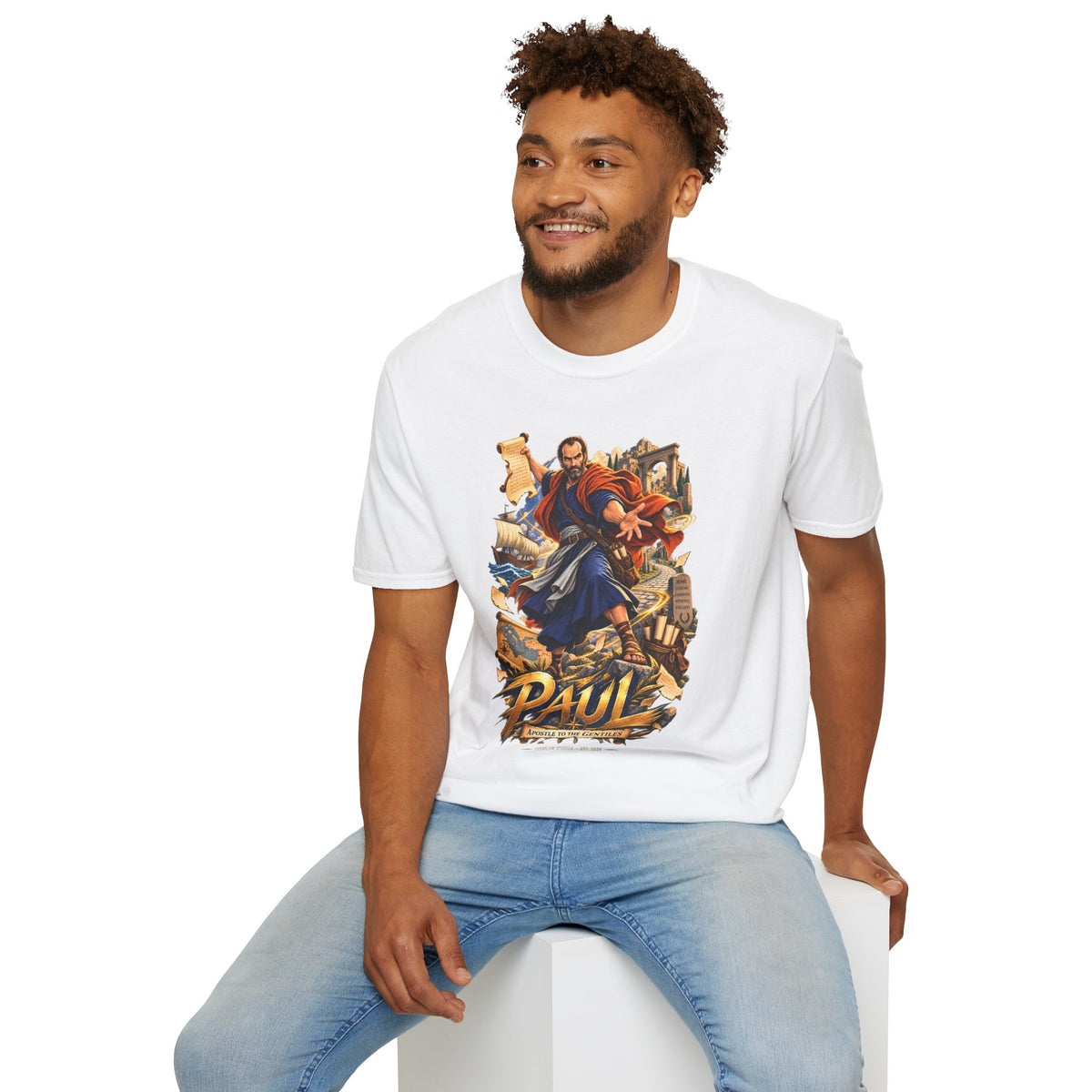 Paul Apostle Graphic T-Shirt — Vintage Biblical Illustration Tee