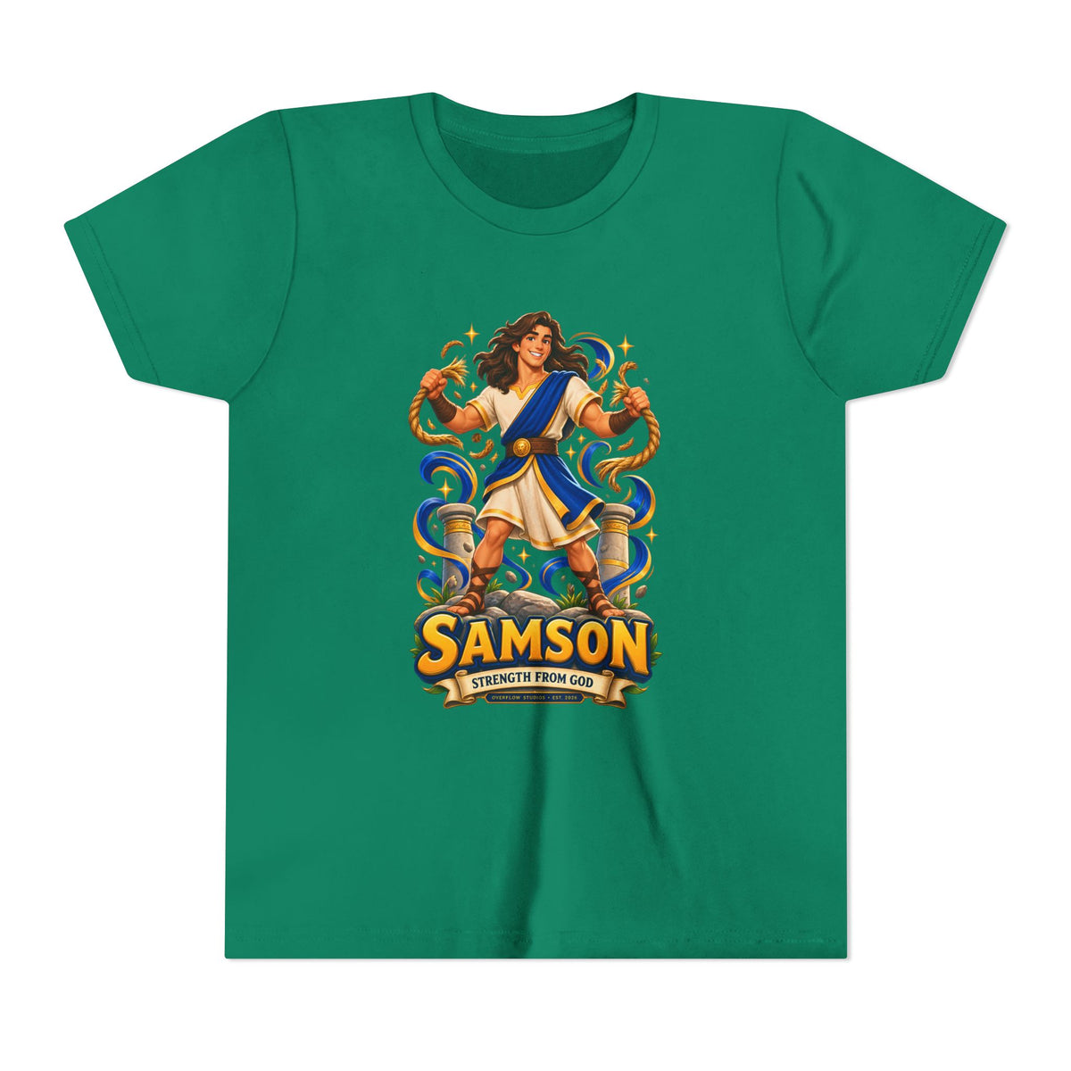 Samson Youth Tee — Biblical Hero Graphic Shirt
