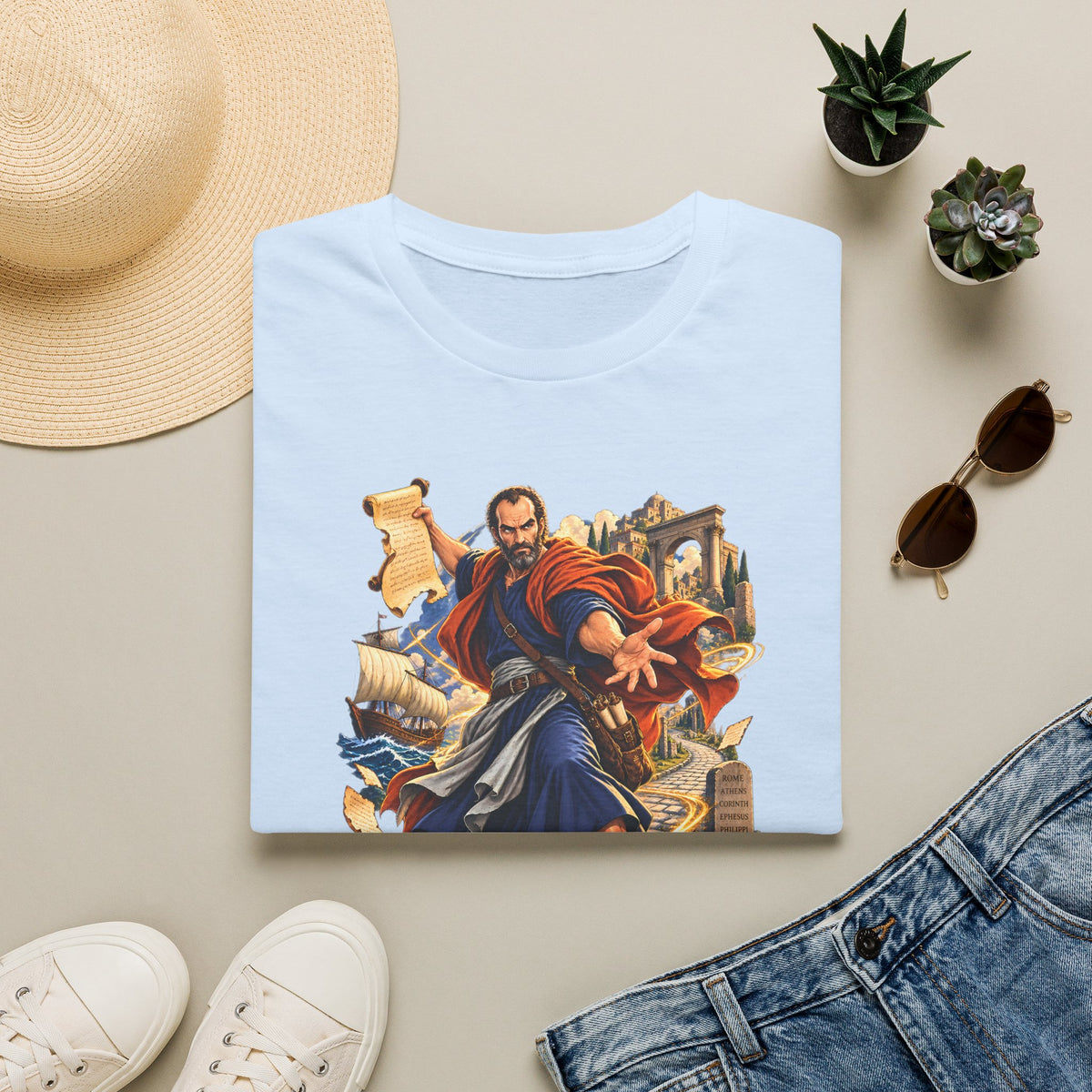 Paul Apostle Graphic T-Shirt — Vintage Biblical Illustration Tee