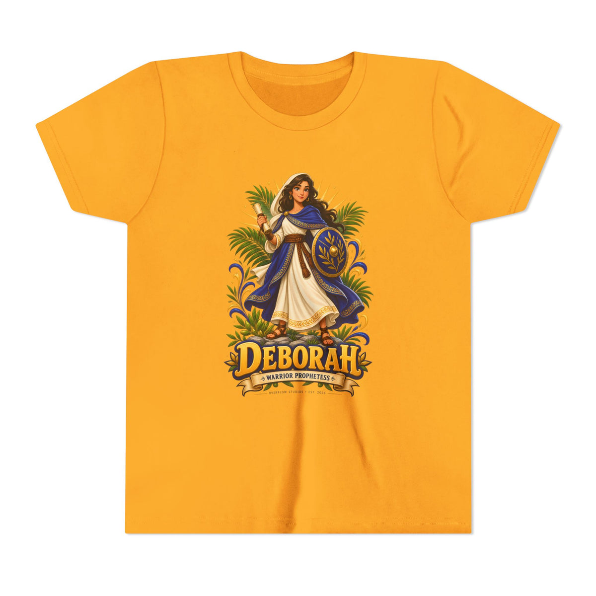 Deborah Biblical Heroine Youth Tee — "Deborah" Illustrated Name Shirt