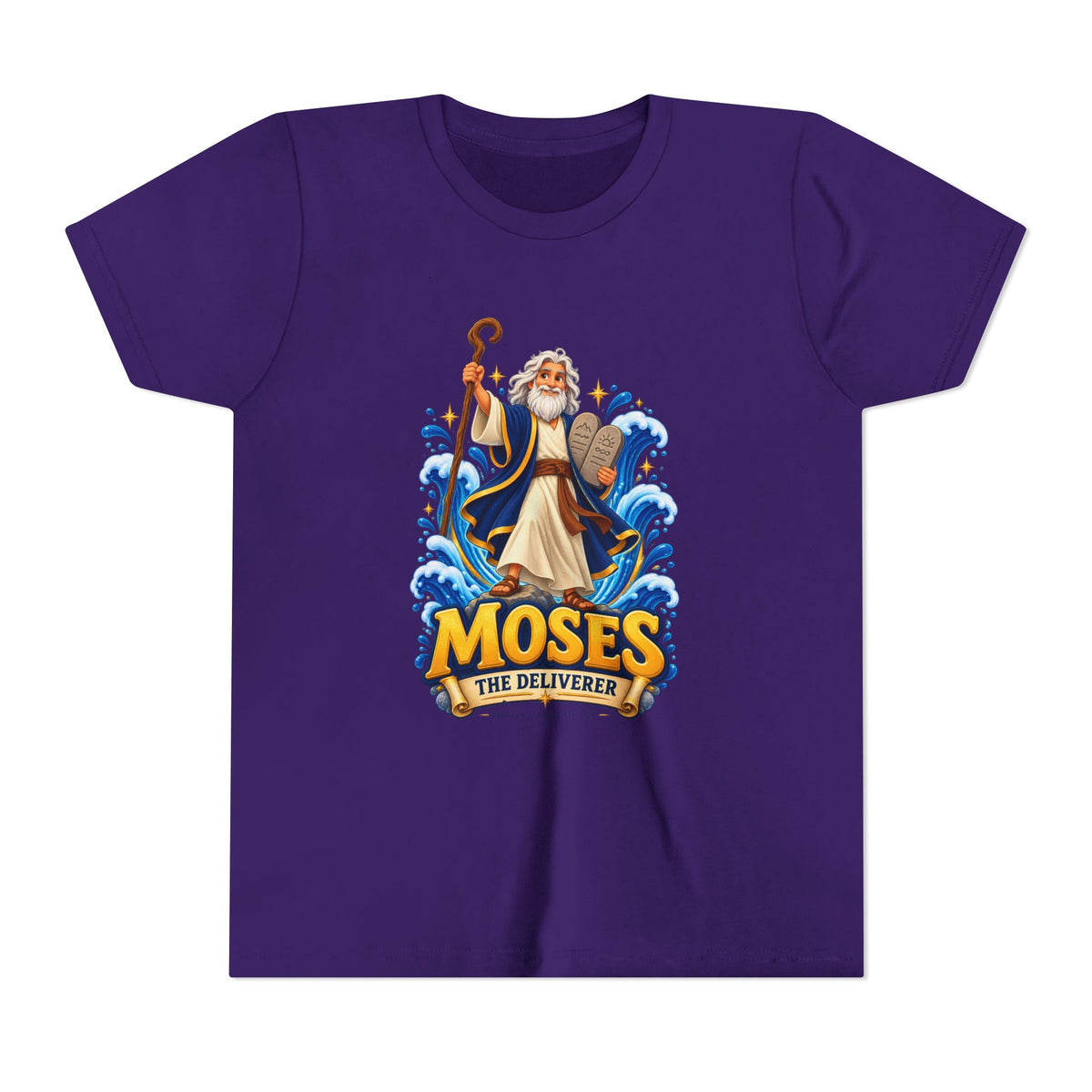 Youth Tee — "Moses The Deliverer" Kids Christian T-Shirt