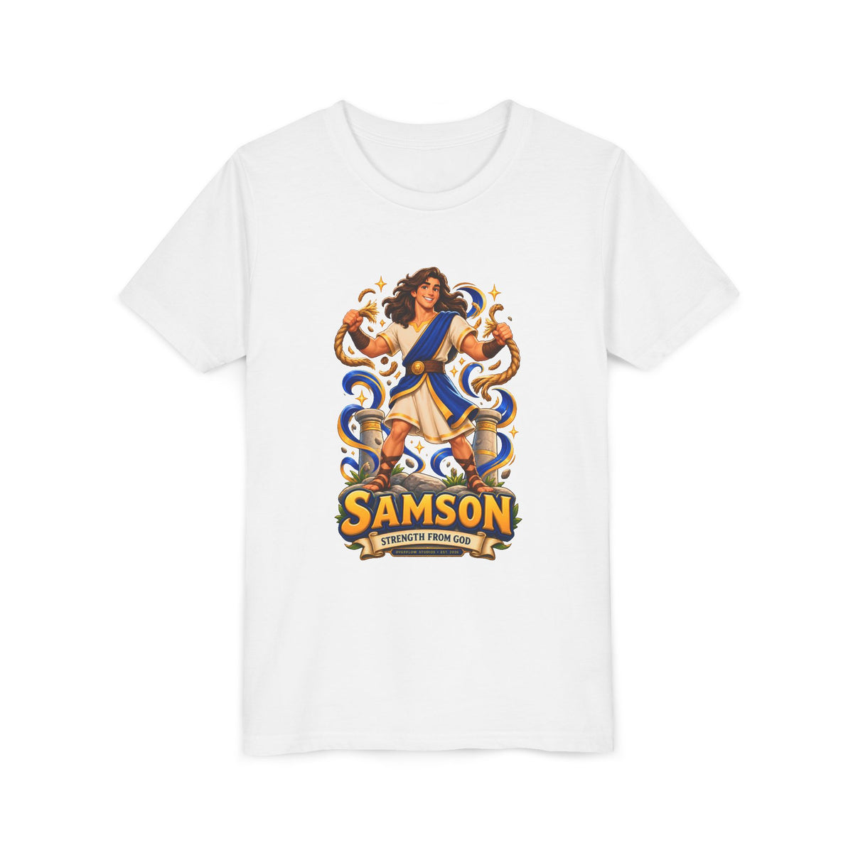 Samson Youth Tee — Biblical Hero Graphic Shirt