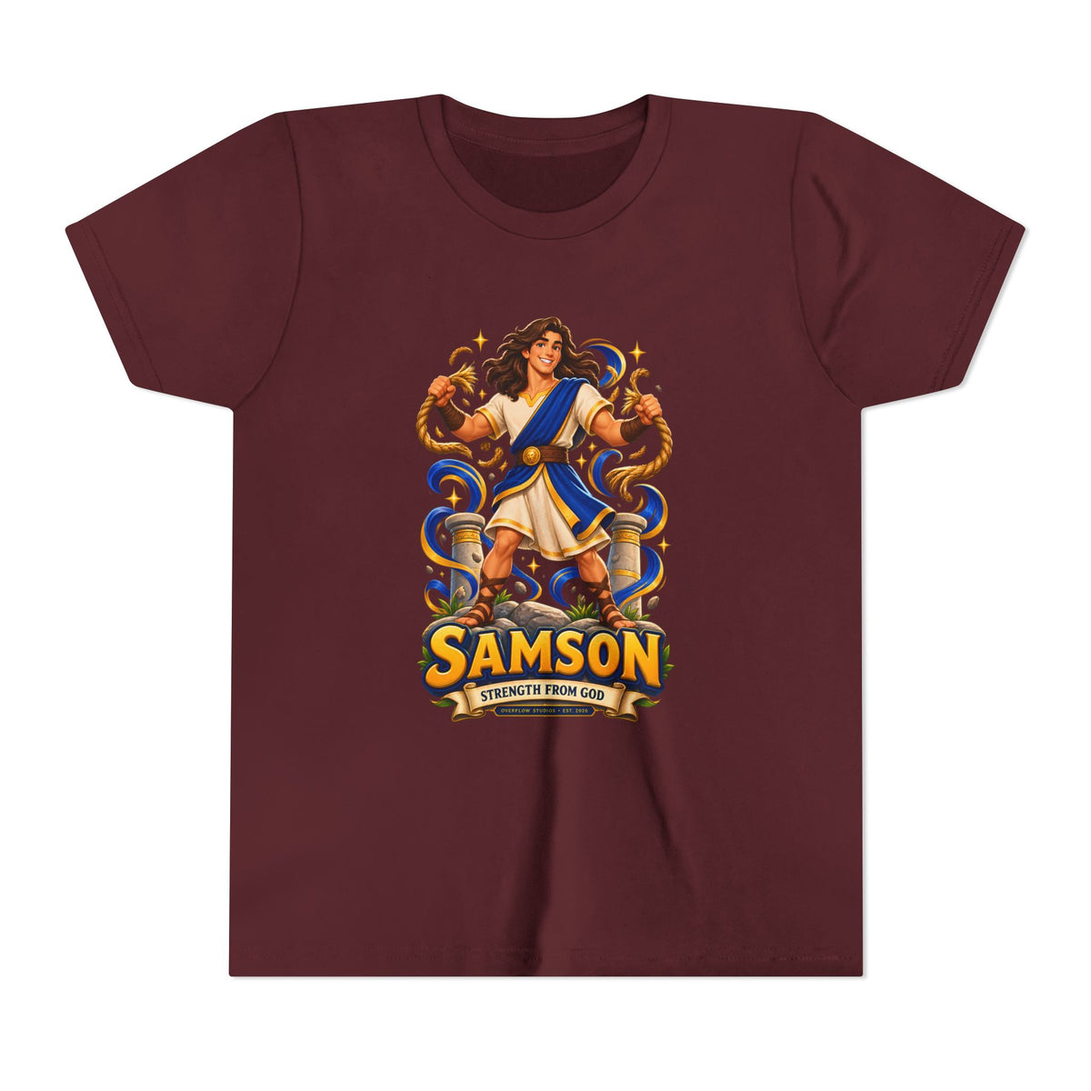 Samson Youth Tee — Biblical Hero Graphic Shirt