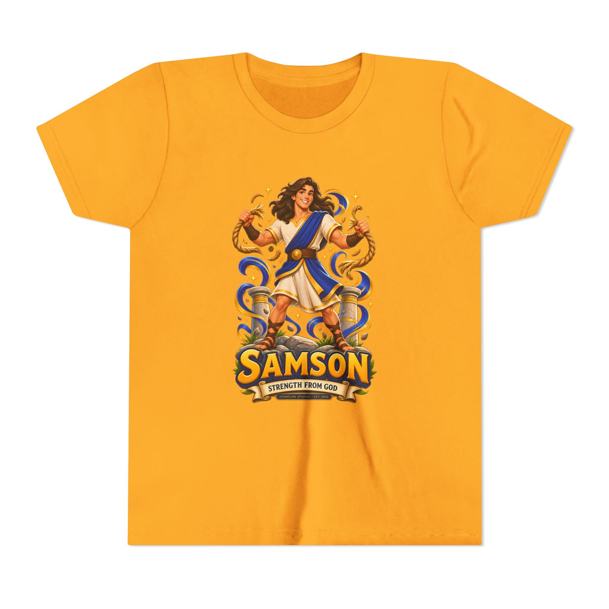 Samson Youth Tee — Biblical Hero Graphic Shirt