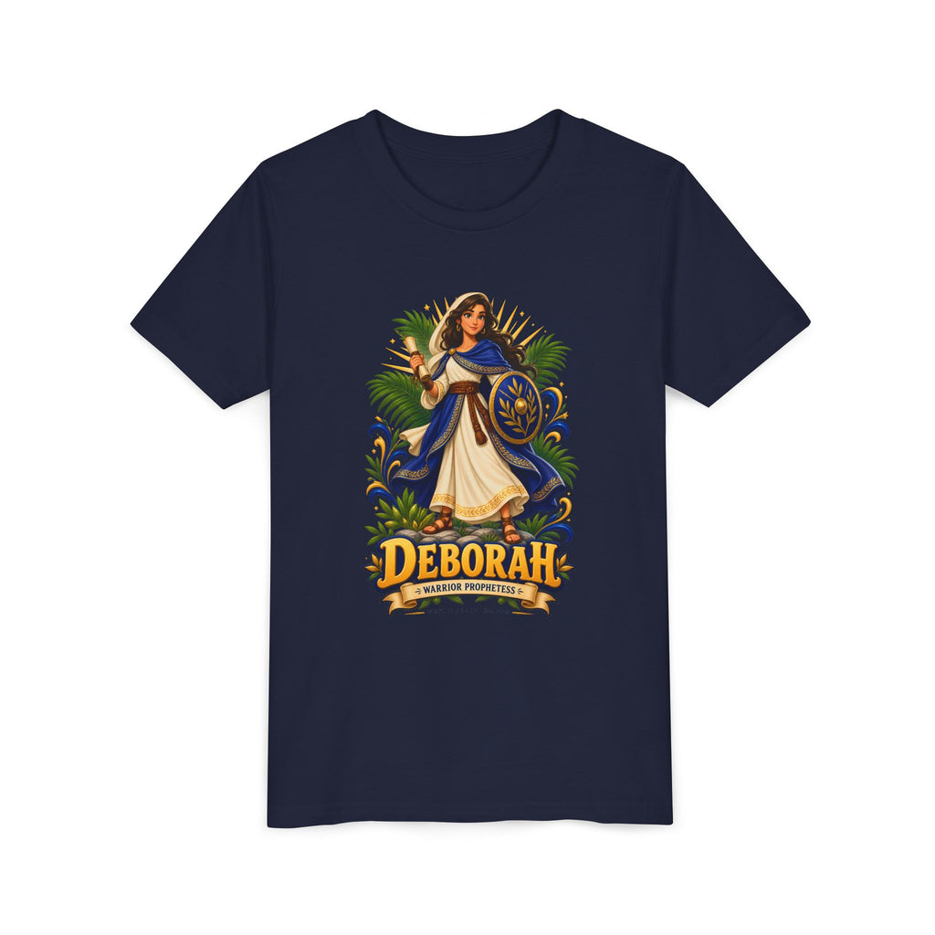 Deborah Biblical Heroine Youth Tee — "Deborah" Illustrated Name Shirt