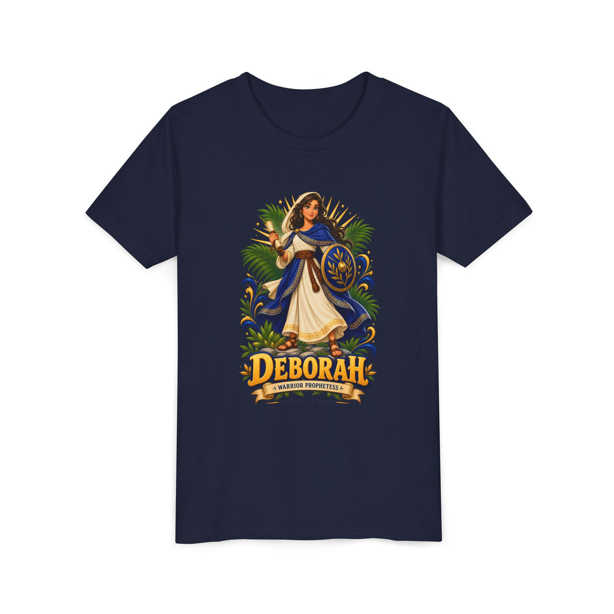 Deborah Biblical Heroine Youth Tee — "Deborah" Illustrated Name Shirt