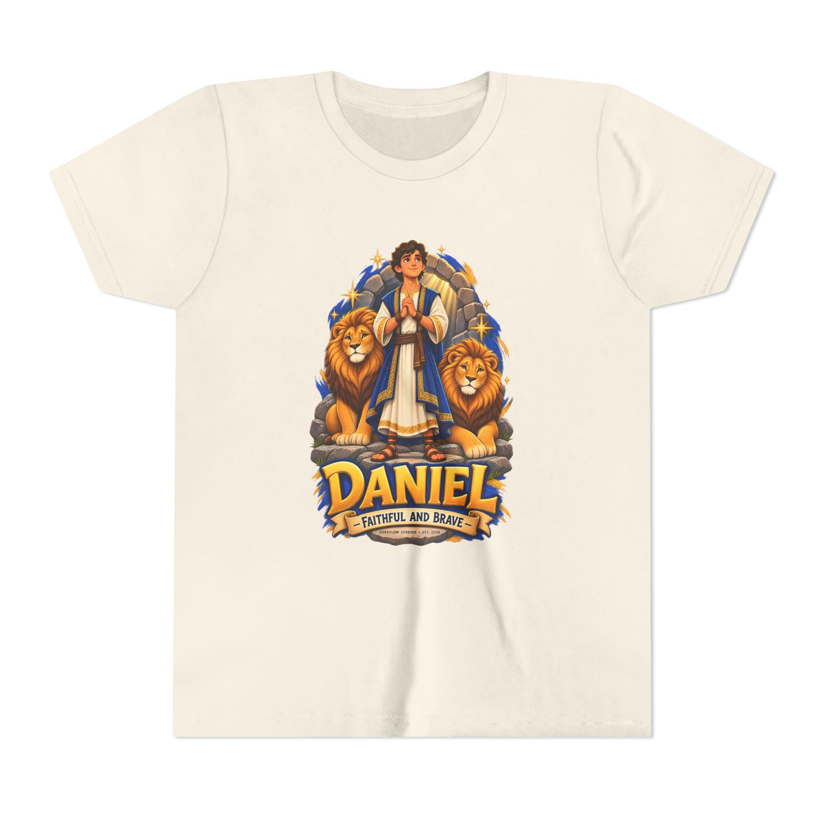 Youth Tee — Daniel Lion of Faith Kids Shirt ("Daniel: Faithful and Brave")