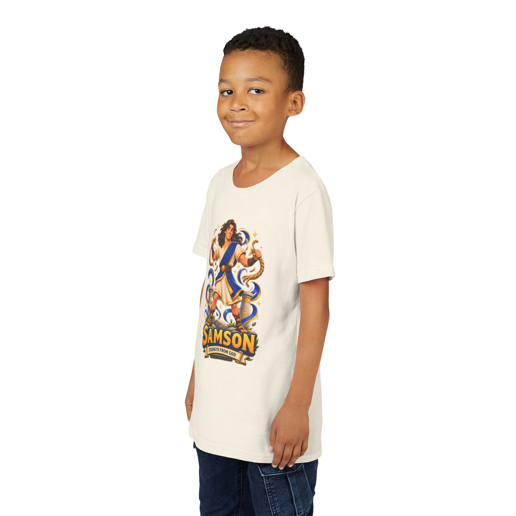 Samson Youth Tee — Biblical Hero Graphic Shirt