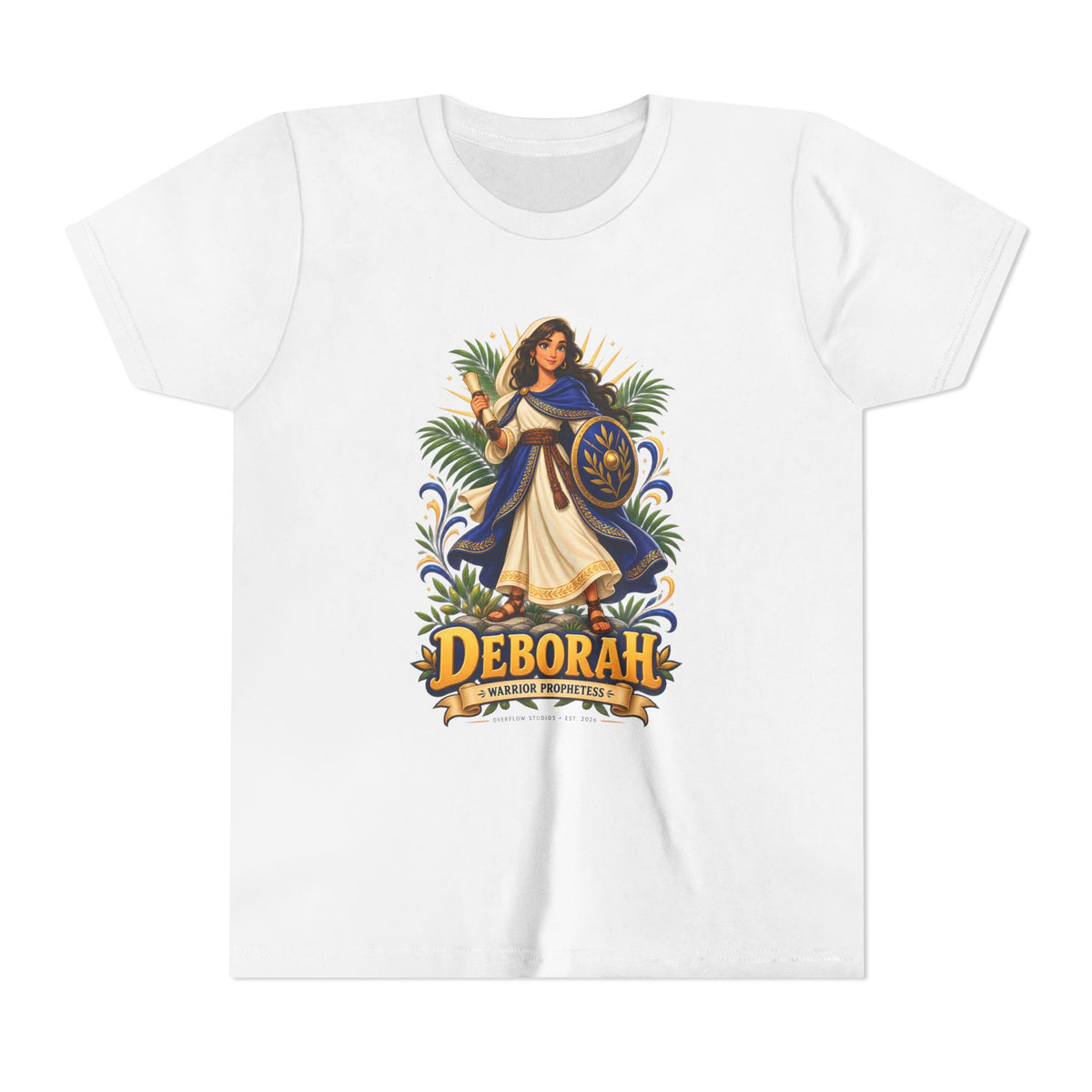 Deborah Biblical Heroine Youth Tee — "Deborah" Illustrated Name Shirt