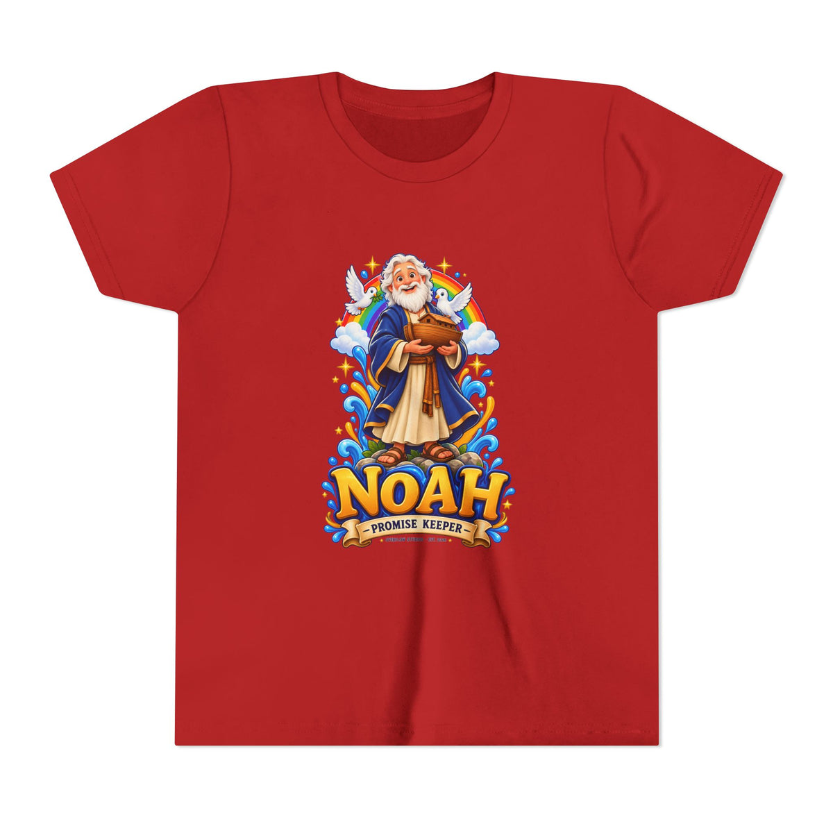 Noah Promise Keeper Youth T‑Shirt – Cute Biblical Kids Tee with Ark Design