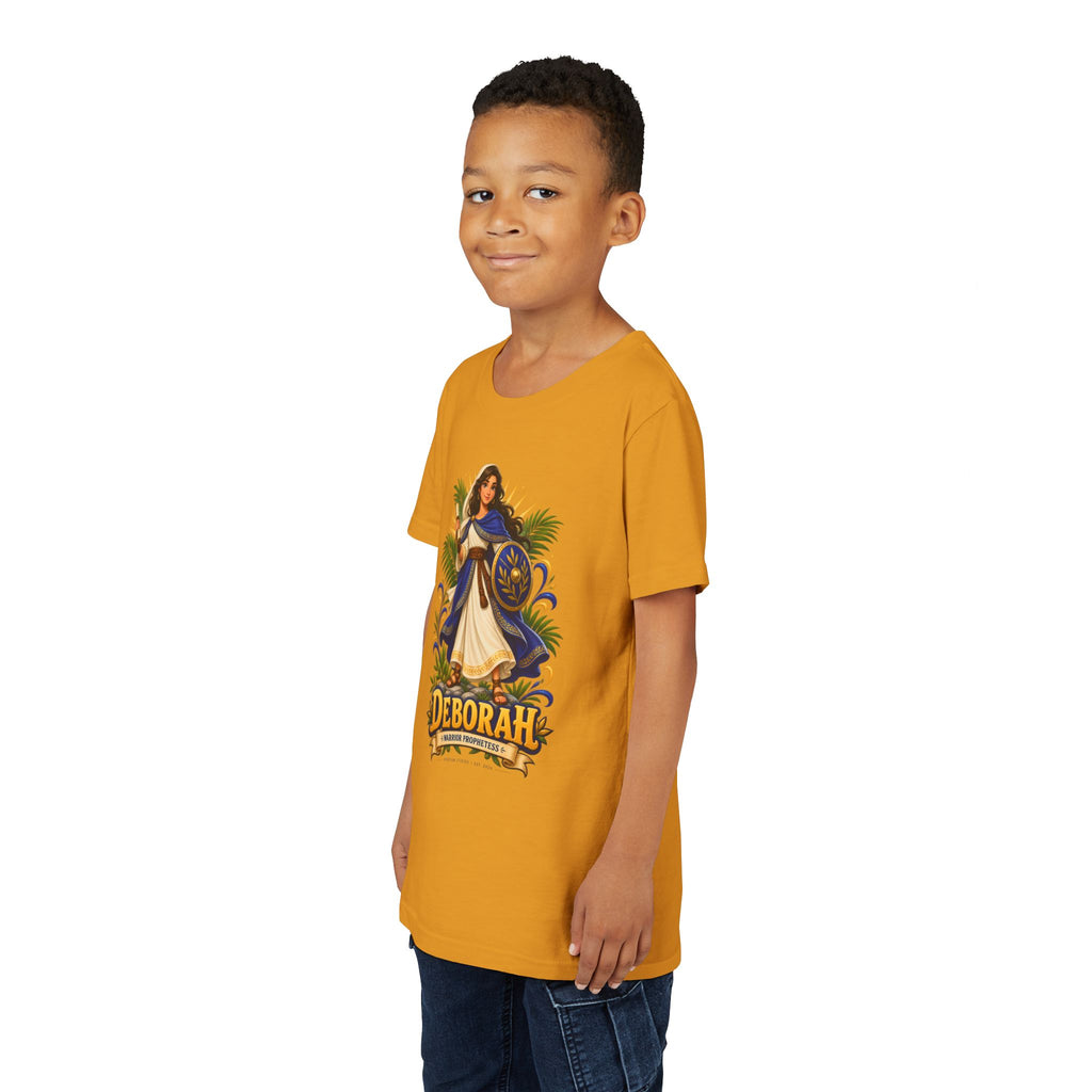 Deborah Biblical Heroine Youth Tee — "Deborah" Illustrated Name Shirt